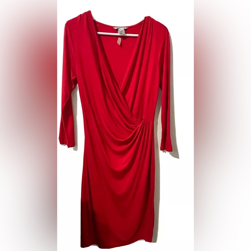H&M X Reiss Collab - Red Wrap Style Dress